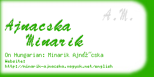 ajnacska minarik business card